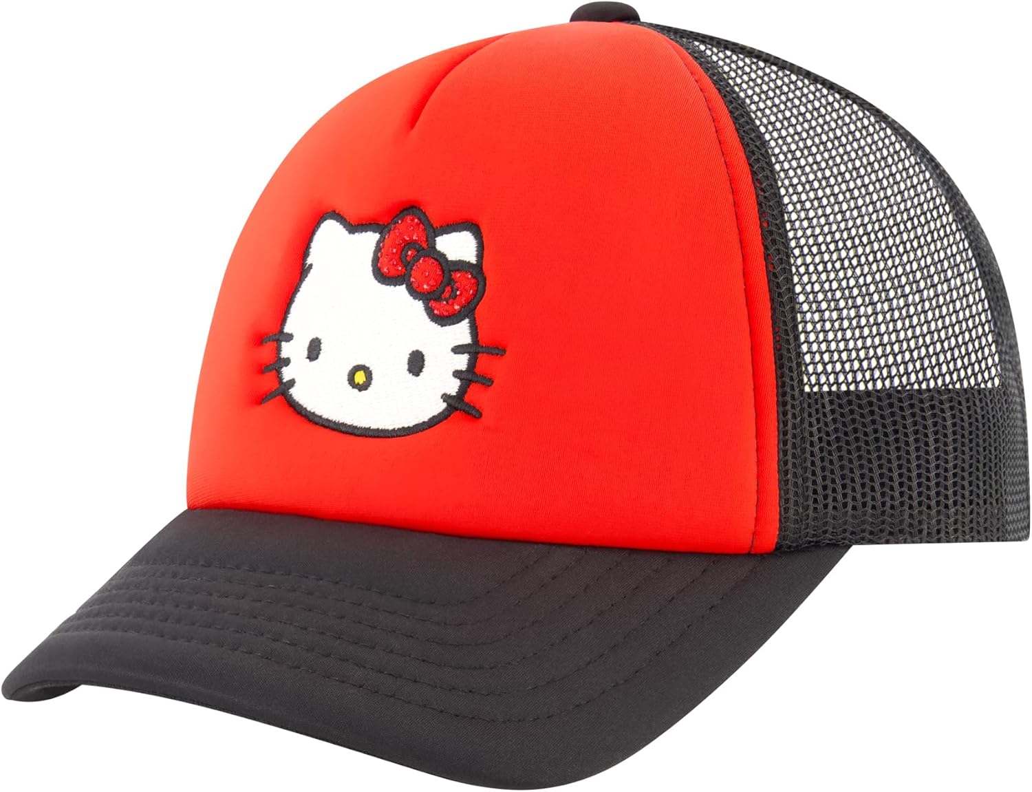 Concept One Unisex Adult Hello Kitty Trucker Hat, Adult Baseball Cap with Curved Brim