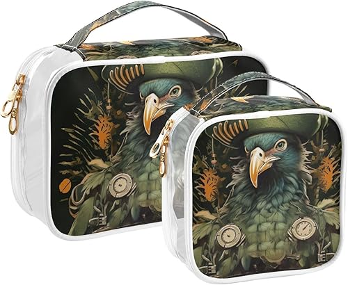 Miniatura 2 de Bird Soldier Clear Toiletry Bag for Traveling,2 Pack Makeup Cosmetic Bag with Zipper,Travel Bag for Toiletries,Travel Essentials 21214315