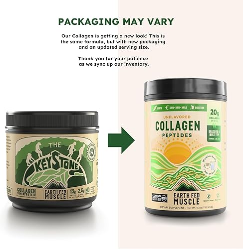 Miniatura 2 de Earth Fed Muscle Polvo de péptidos de colágeno  Polvo de proteína de colágeno sin sabor para mujeres y hombres  Apoya el cabello, la piel, las uñas,