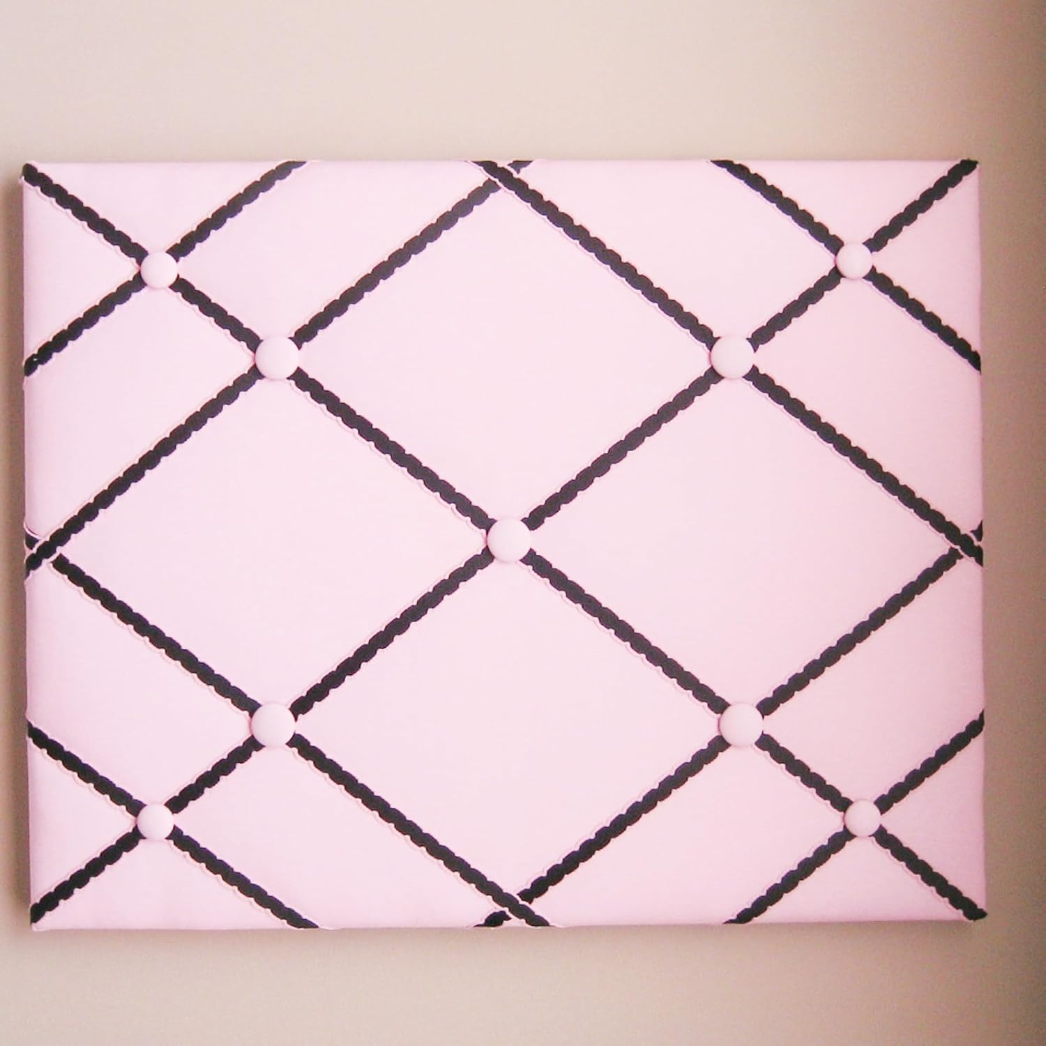 16"x20" Pink & Black Memory Board, Memo Board, Ribbon Board, Bow Board, Photograph Organizer