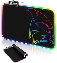 EMPIRE GAMING –Dark Rainbow Alfombrilla Raton Gaming -RGB LED 12 Modo de iluminación -Mousepad Retroiluminación Luminosa-Hidrorresistente-Goma Antideslizante -PC,Mac y Ordenador Portátil-300x230x4mm