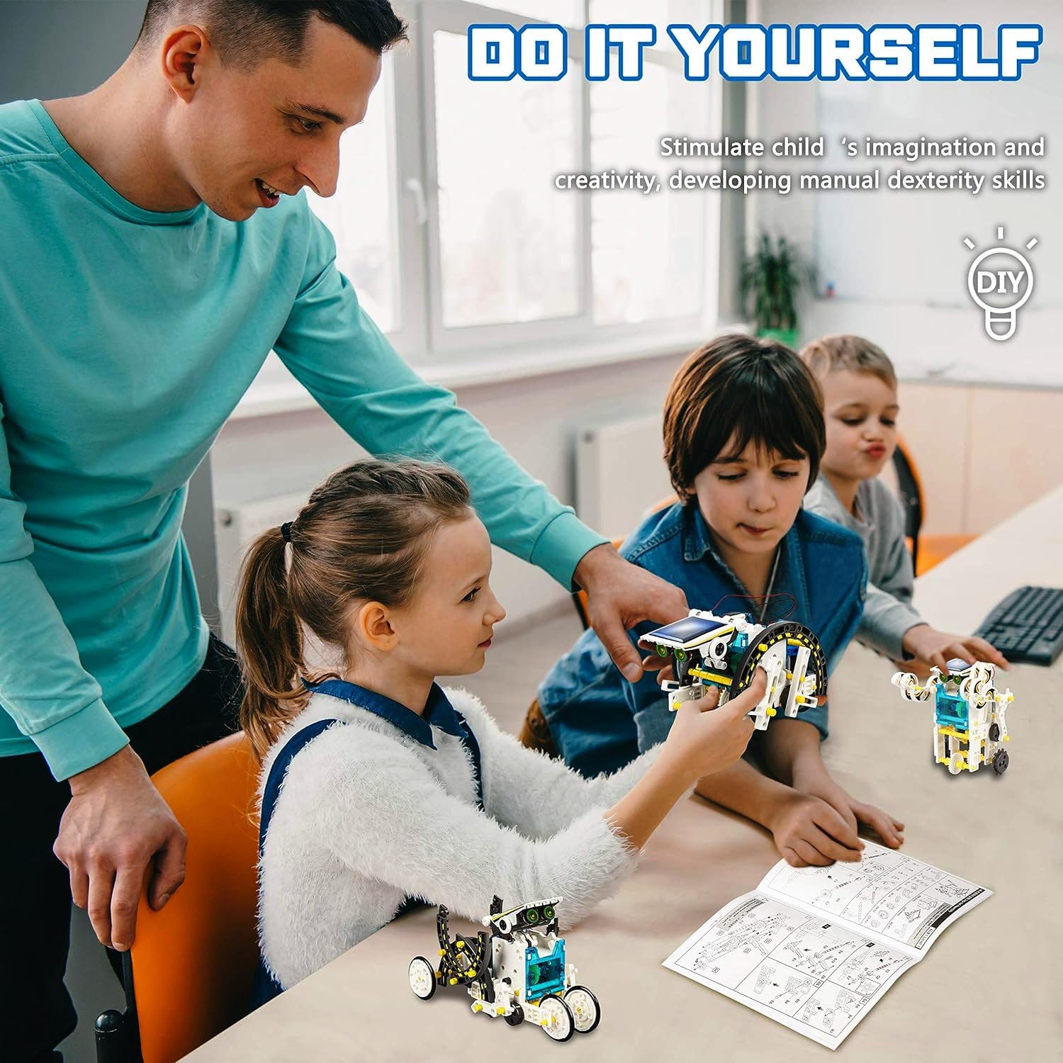 Velocious® STEM 13-in-1 Solar Power Robots Creation Toy, Educational Experiment DIY Robotics Kit, Science Toy Solar Powered Building Robotics Set Age 8-12 for Boys Girls Kids Teens to Build - Image 6 thumbnail