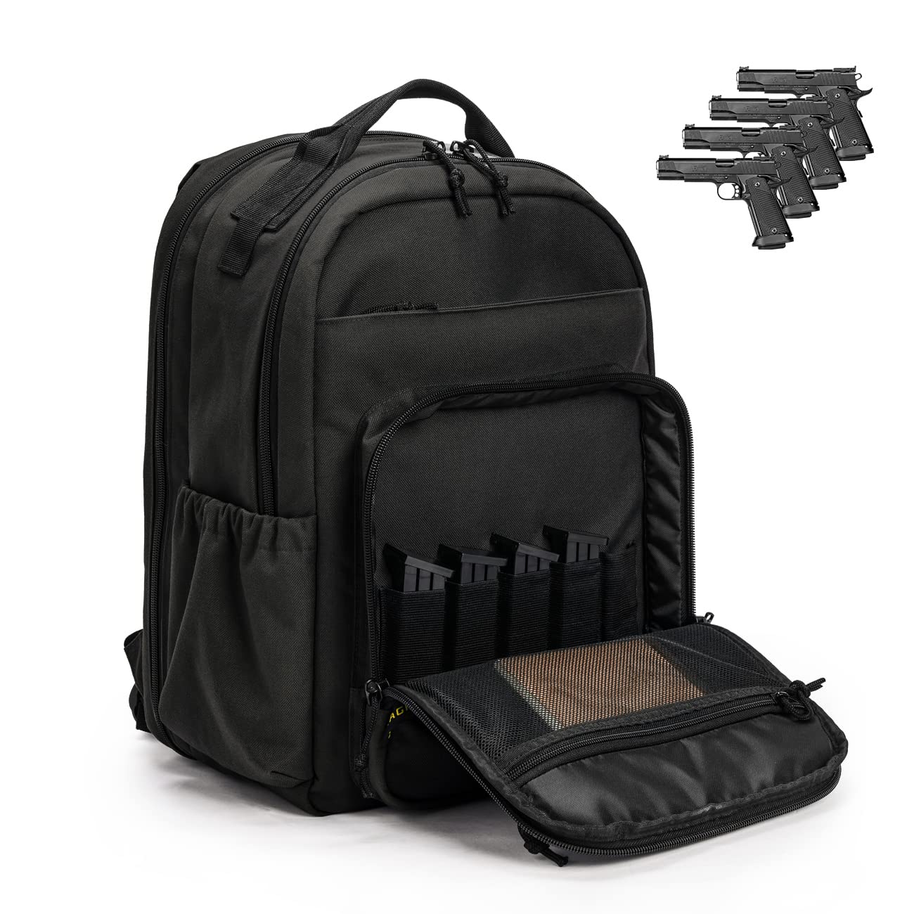 Buy VEAGIA Range Backpack Case 4 Pistol Cases Hand And Ammo Range Bag