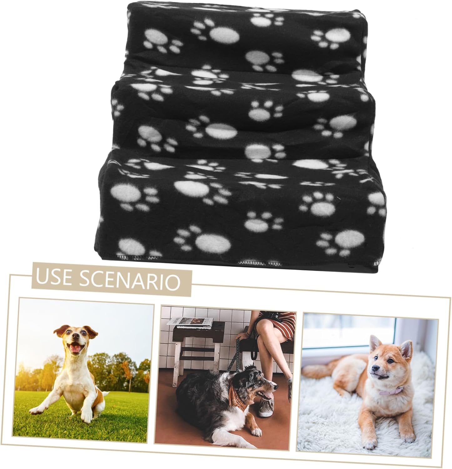 Angoily Pet Ladder Stairs for Dogs and Cats Lightweight Portable Steps Non-Slip Dog Ramp for Couch