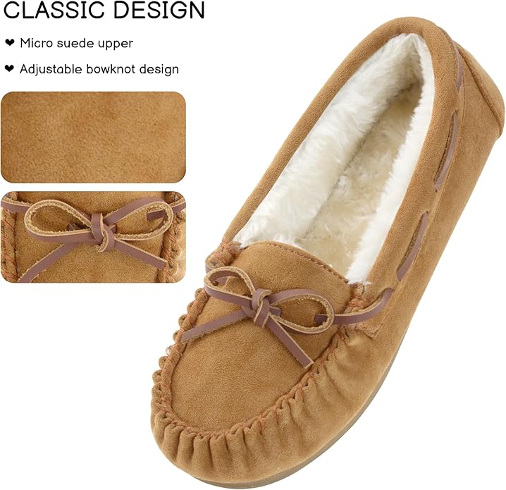 Pantuflas Mocasín Mujer Micro Gamuza Cómodas Interior Exterior miniatura 3