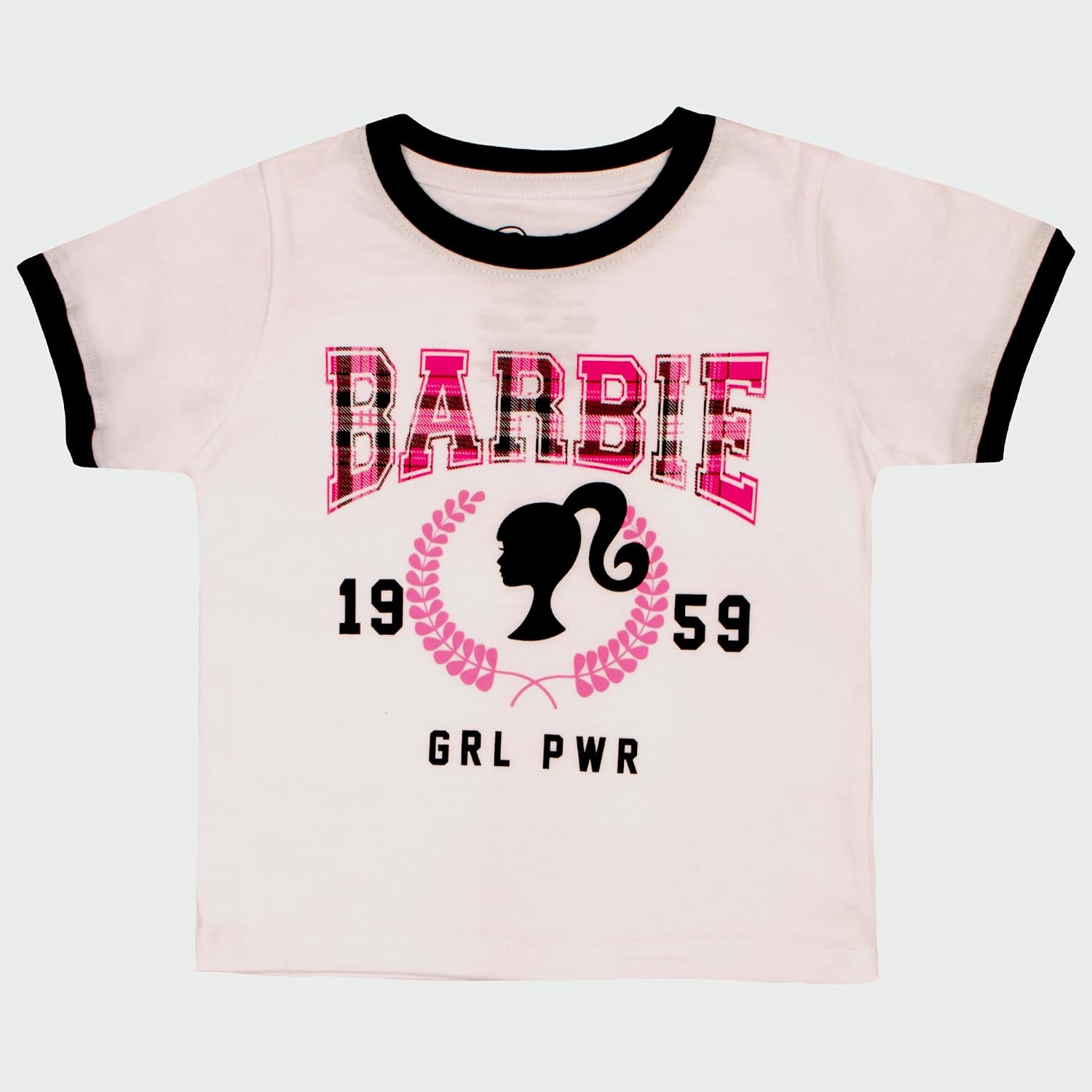Barbie Girls T-Shirts 2-Pack, Short Sleeve Tees 2-Pack Bundle Set for Girls
