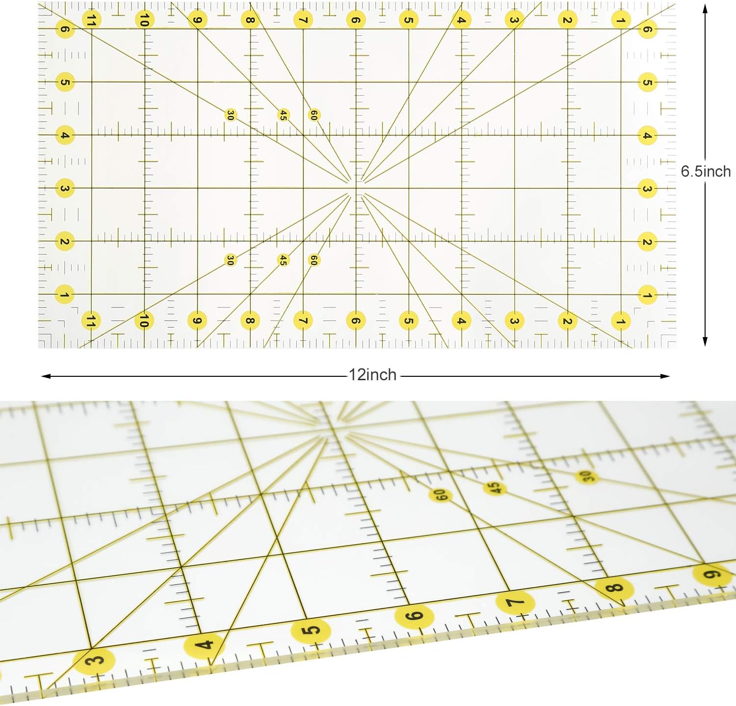 Rotary Cutter Kit, 45mm Rotary Cutter Tool Kit with Rotary Cutter, 12x18 Inch A3 Cutting Mat, Patchwork Ruler, 10 Fabric Clips, 50 pins and 3 Spare Blades