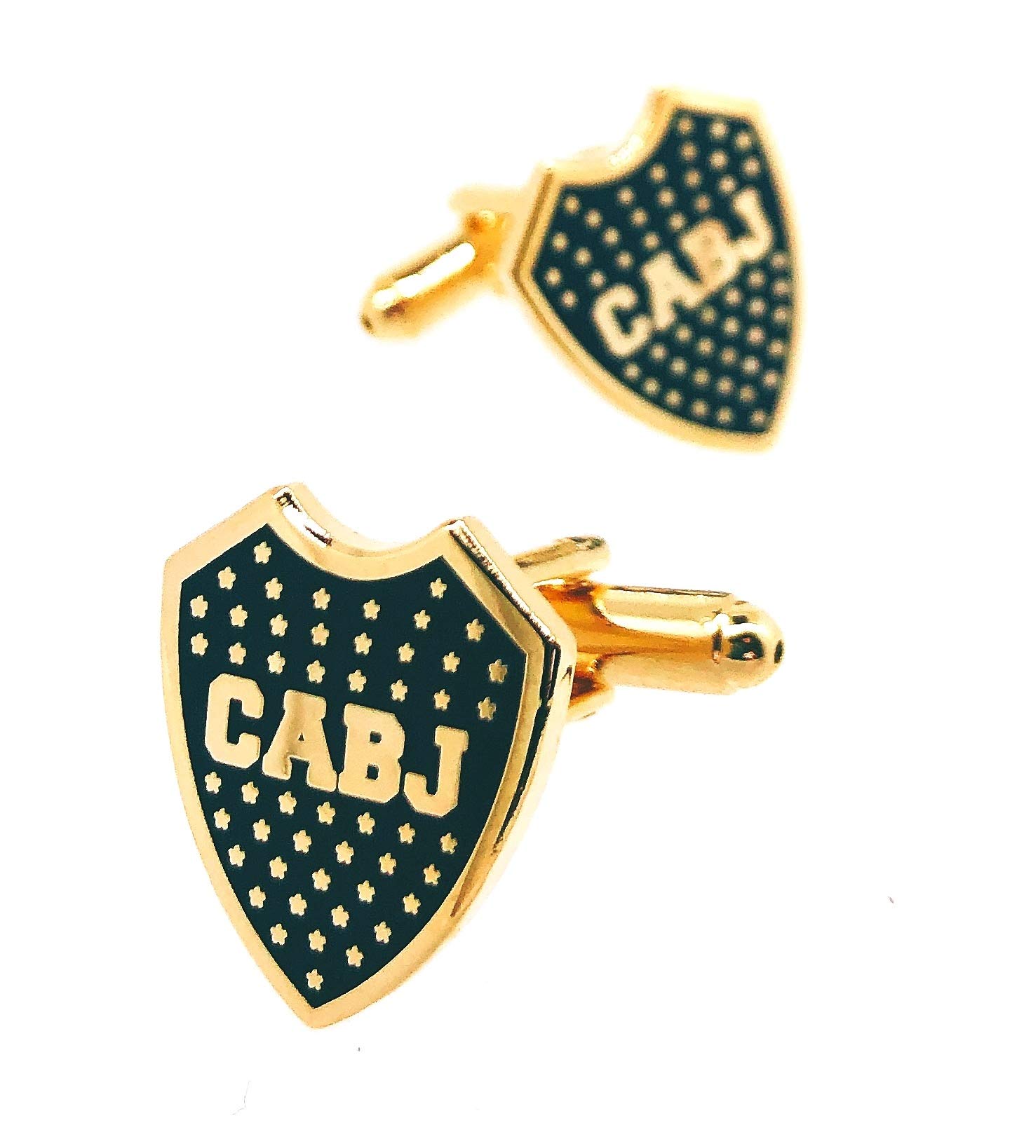 Gemelolandia | Gemelos Para Camisa Club Atlético Boca Juniors 17 mm Gemelos Originales Para Camisas | Para Hombres y Niños | Regalos Para Bodas, Comuniones, Bautizos y Otros Eventos