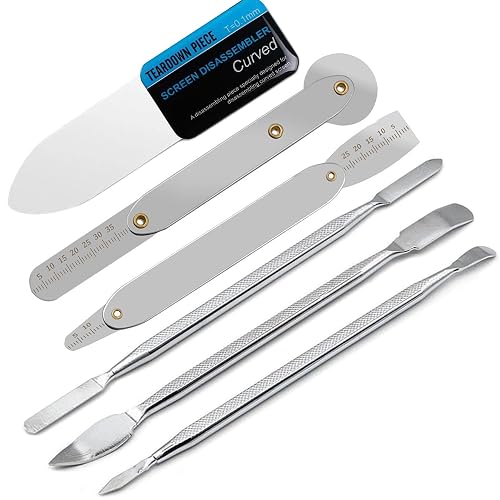 6 Piece Metal Spudger Pry Tool Kit for Electronics Repair