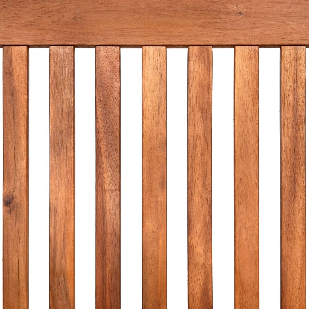 East Green Hayden 4 Foot Wooden Porch Swing in Natural Oil Finish - Outdoor Bench Swing Crafted from Naturally Weather-Resistant Acacia Wood