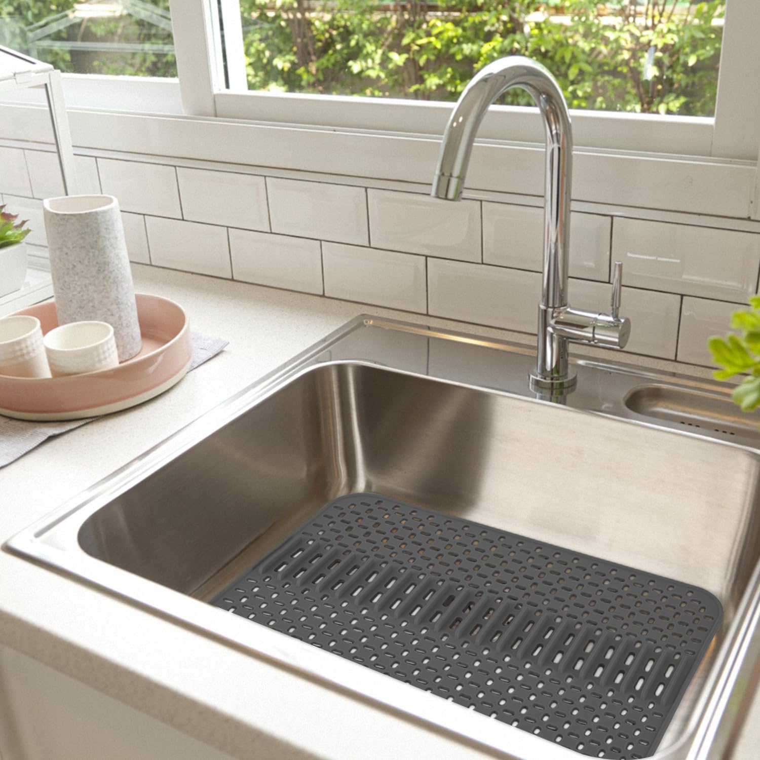 Jastown Tappetino Per Rubinetto In Silicone 45x14cm, Paraspruzzi E Proteggi Lavello Per