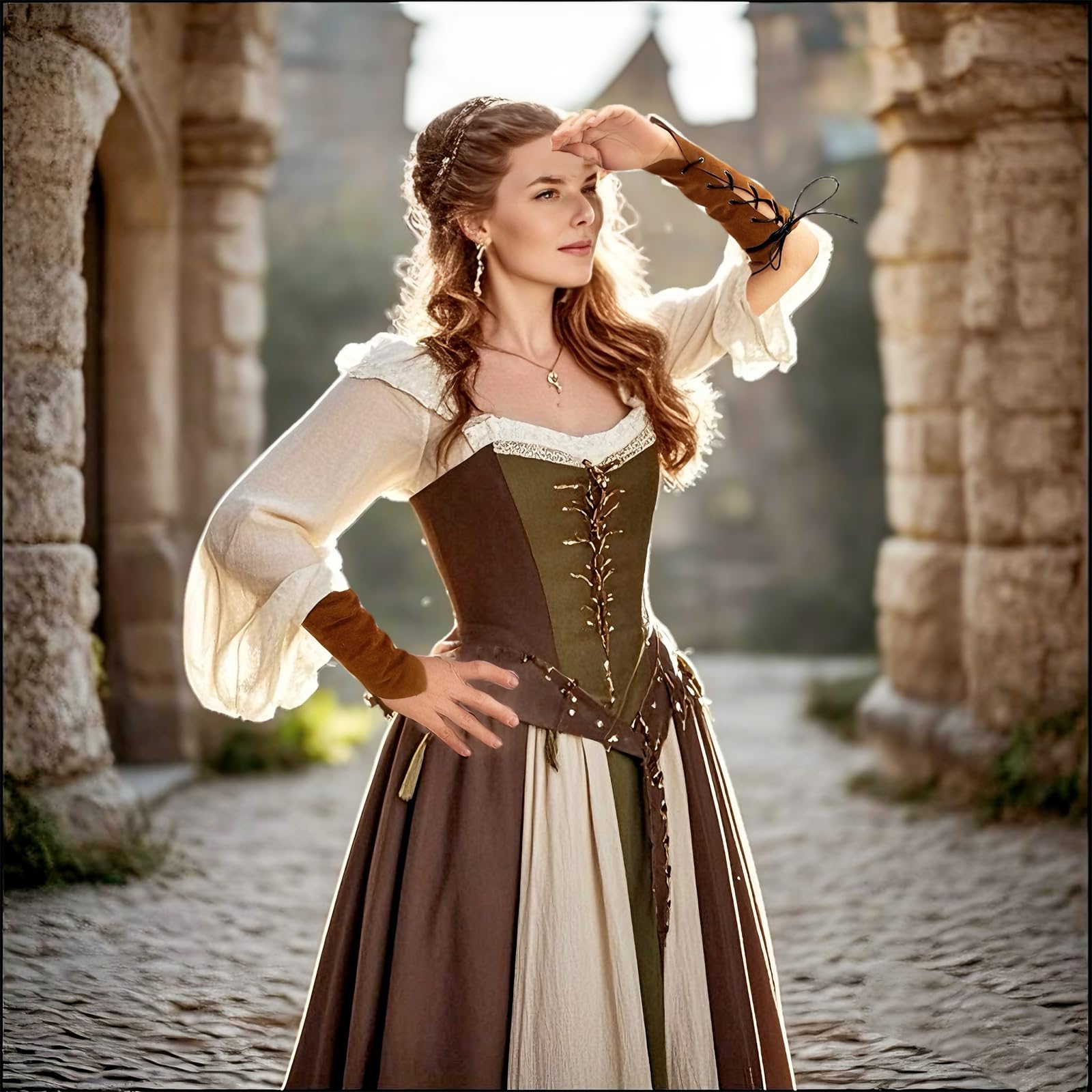 1 Paar Mittelalterliche Leder Arm Bracers Viking Arm Guards Bogenschießen Arm Gauntlet Armband Breite Arm Armor Manschette für Frauen Männer