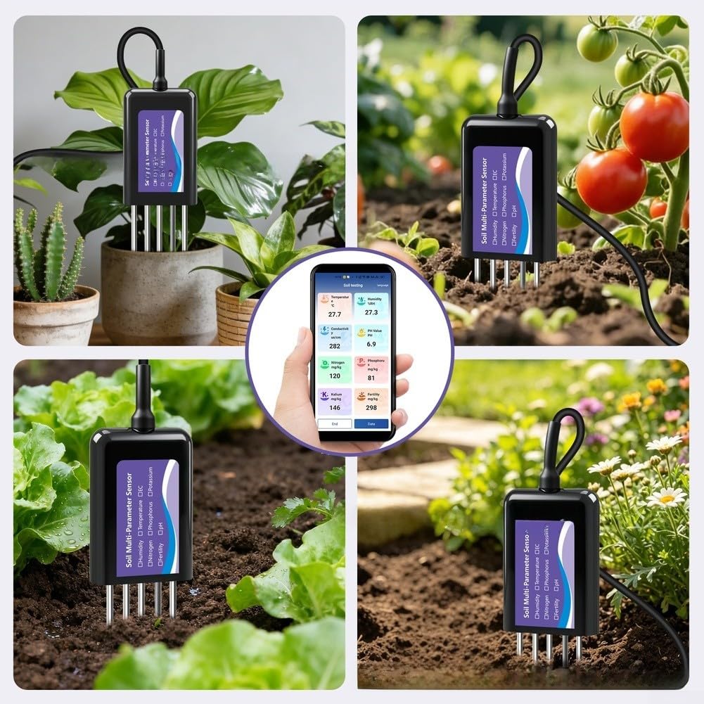 Tester per pavimenti in metallo con controllo app, 8 lingue