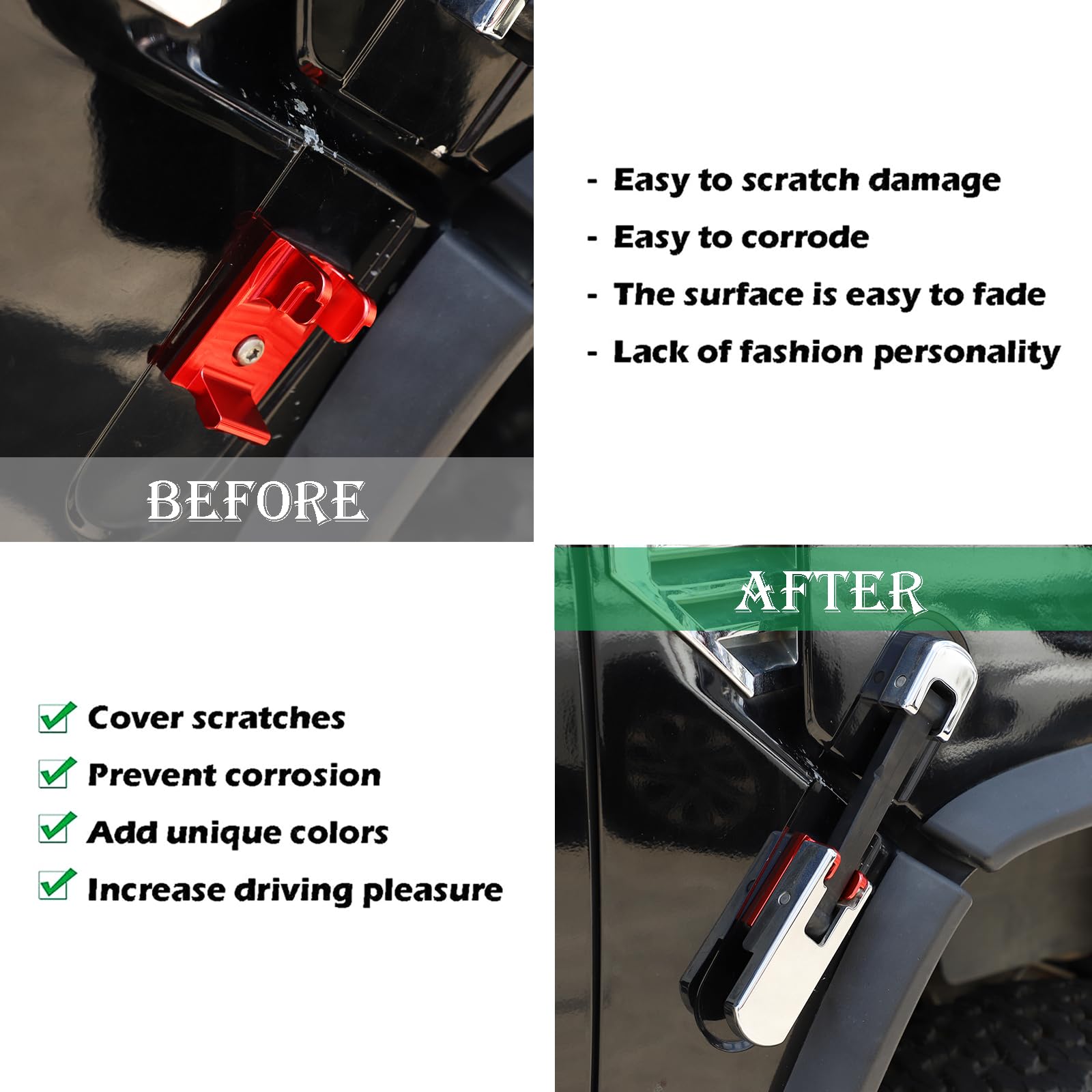 2 Sets Black Hood Latch Rubber Locks - Fits Hummer H2 & Chevy Kodiak 2003-2009 - OEM Style Replacement 3 thumbnail image