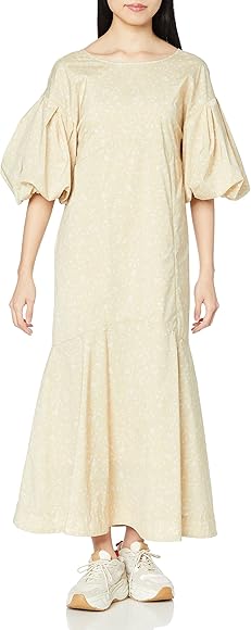 Amazon.co.jp: [エミ] atelier 袖ボリュームリラックスワンピース  