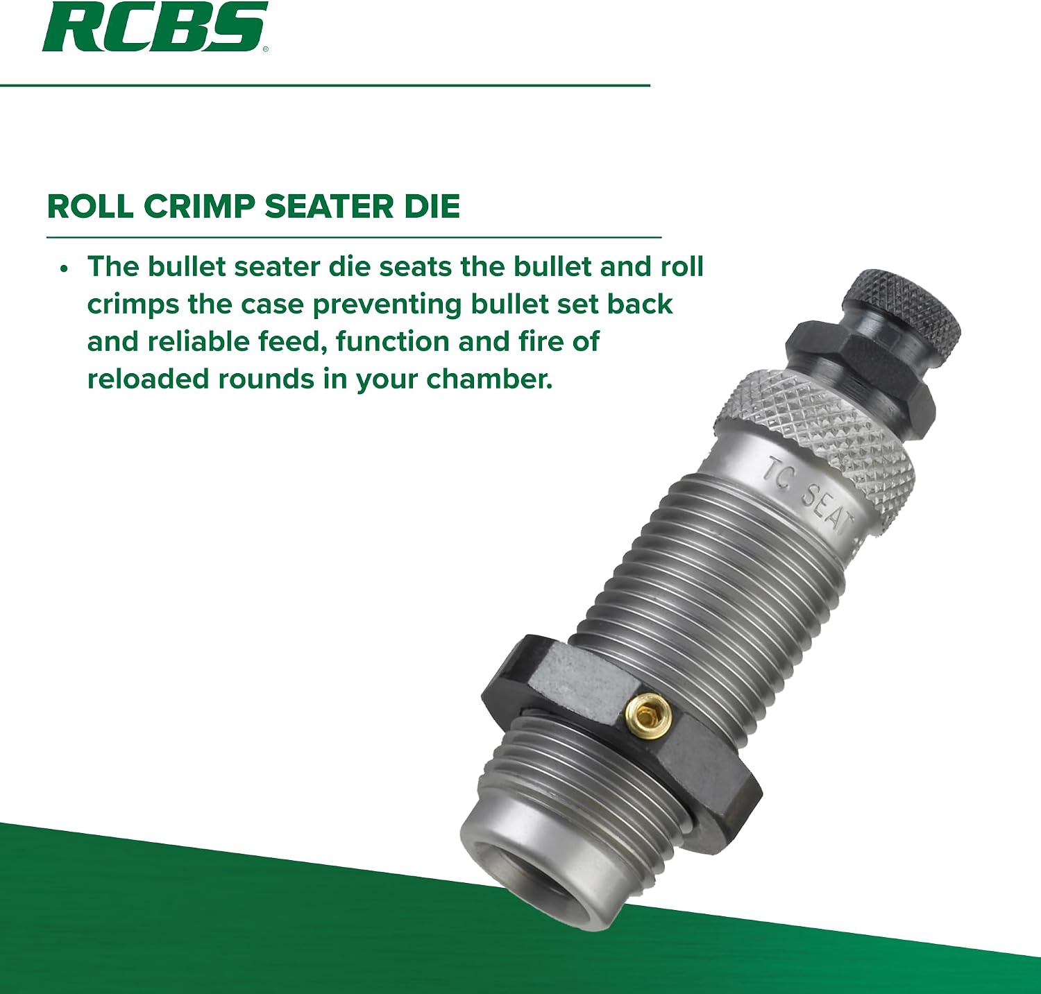 RCBS 18212 Series B 3-Die Carbide Roll Crimp Set, 38/357