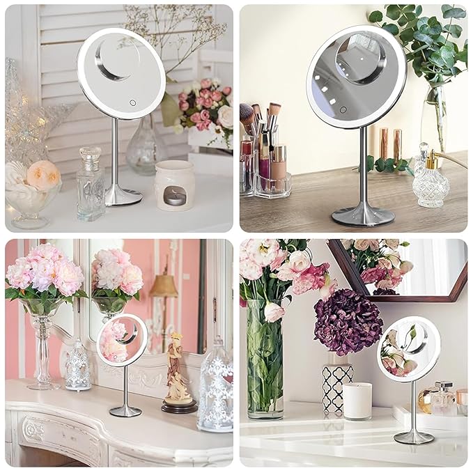 Espejo de Maquillaje Miusco 9" con Luz LED Recargable miniatura 6