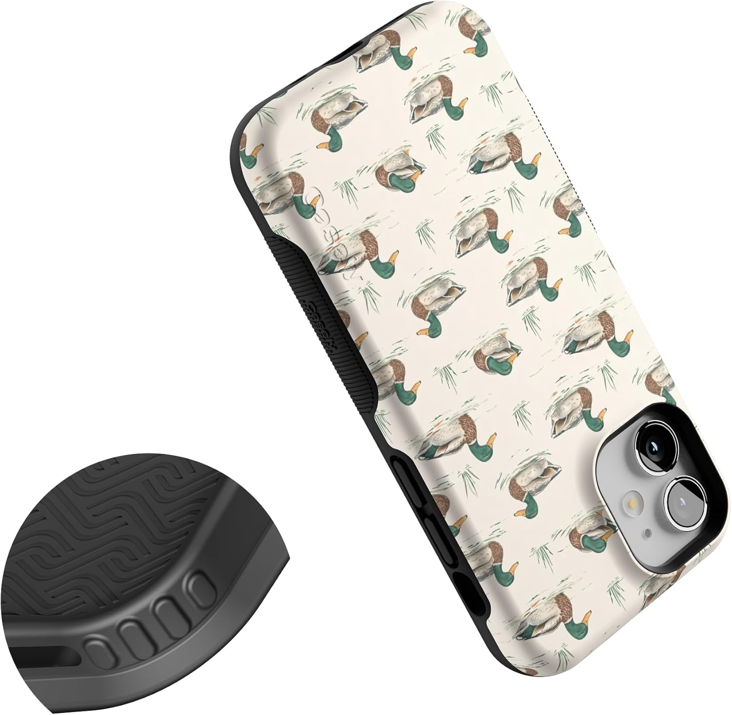 Casely iPhone 12 Mini Case | The Boyfriend Collection | Mallard & Co. | Bold Protective Design | Compatible with MagSafe
