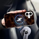 NITITOP Compatible with iPhone 16 Case Magnetic Compatible with MagSafe Cute Leopard Amber Aesthetic Tortoise Design for Women Men Girls Soft TPU Shockproof Protective Cover - Brown