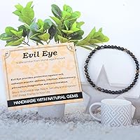 Vista 398 de MASSIVE BEADS Pulsera elástica de yoga hecha a mano con piedra natural, cristal curativo, energía, regalos para adultos unisex de 0.157 in, 0.236