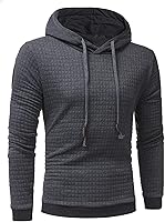 Vista 1 de Cropped Hoodie for Men Cotton Long Sleeve Lightweight Tops with Hood Print Graphic Loose Fit Athletic Pullover