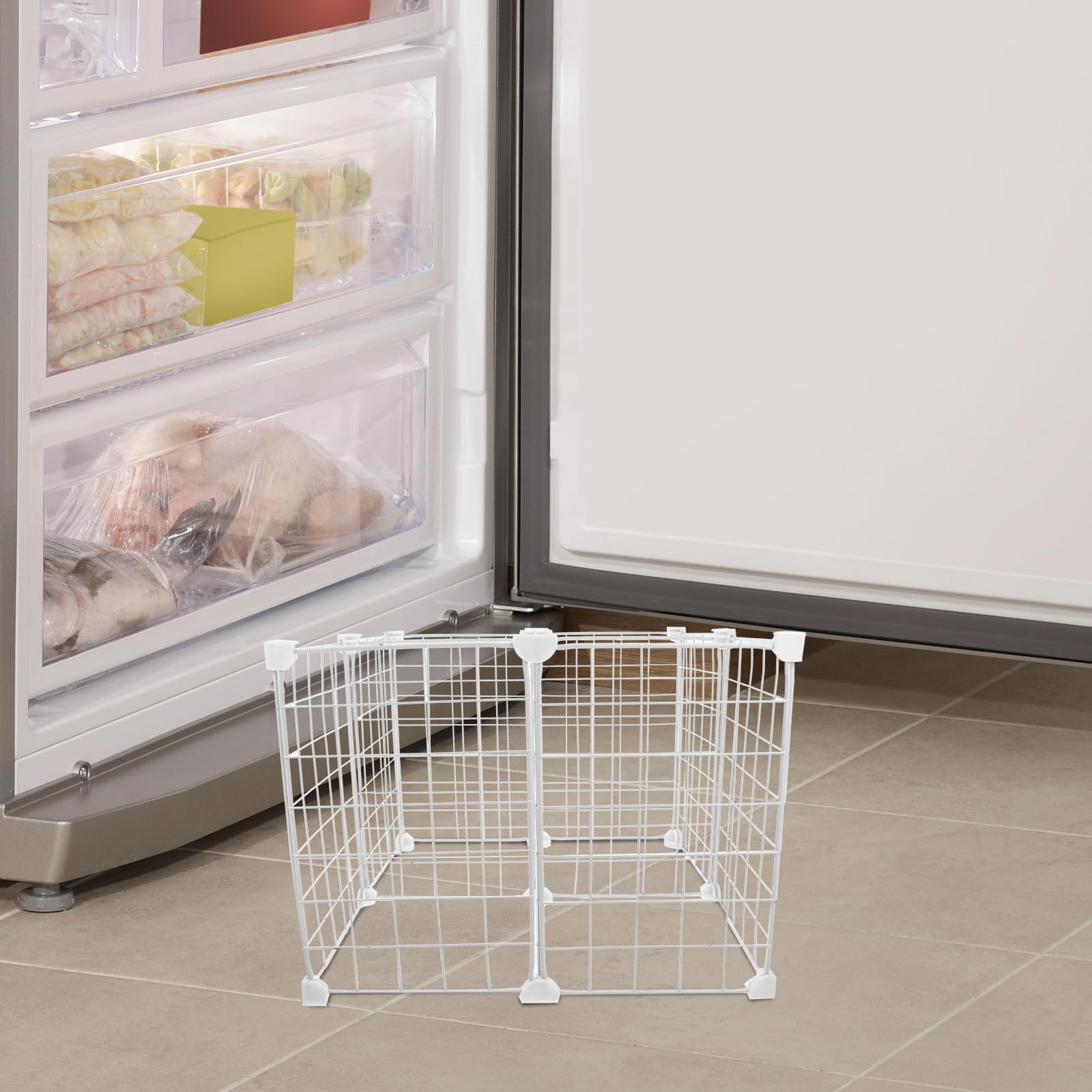 Separatore per Congelatore in Ferro Resistente al Freddo Organizer Rete per Frigorifero e Freezer Cestino Metallico per Conservazione Classificata di Frutti di Mare Organizer