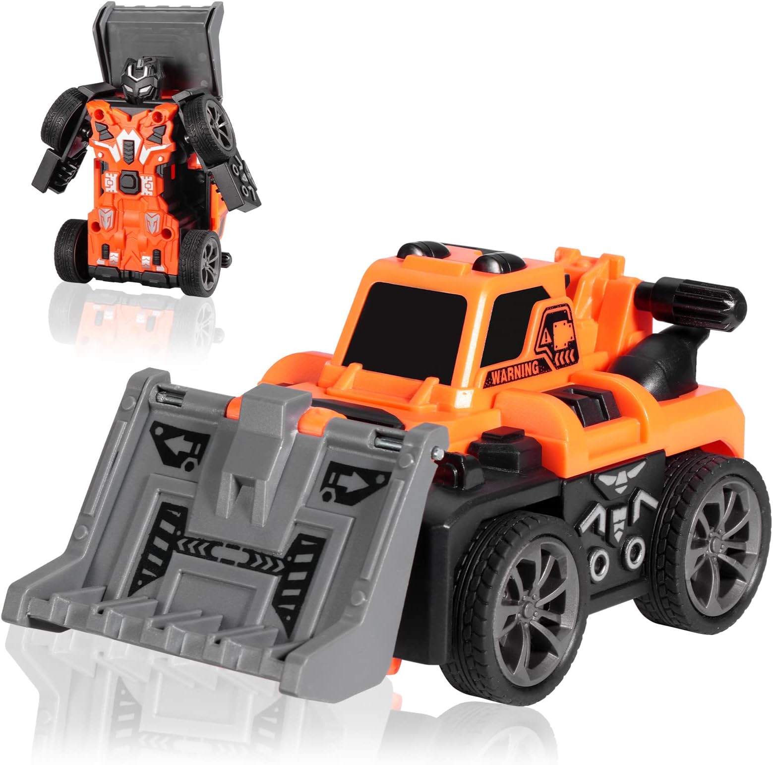 Oderra 2 in 1 Transformer Robot Car Toy, Orange, Boys Aged 3 to 14