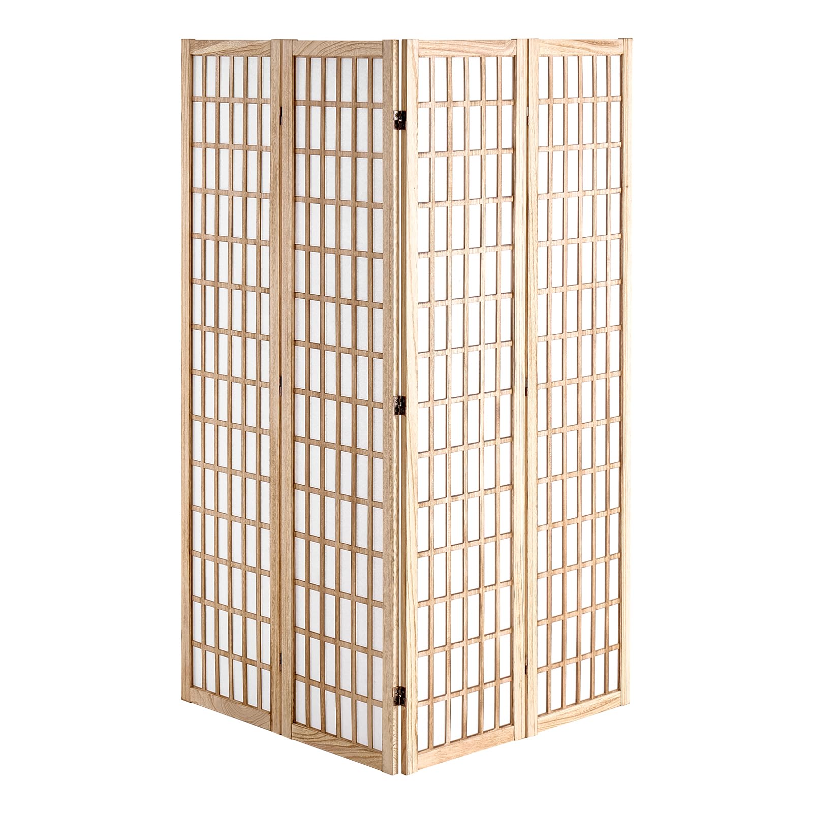 VEVOR Divisorio Giapponese per Privacy Divisorio Pieghevole, Schermo Decorativo Portatile per Separazione Spazio con 4 Pannelli Pieghevoli per Ufficio, Ristorante, Camera da Letto