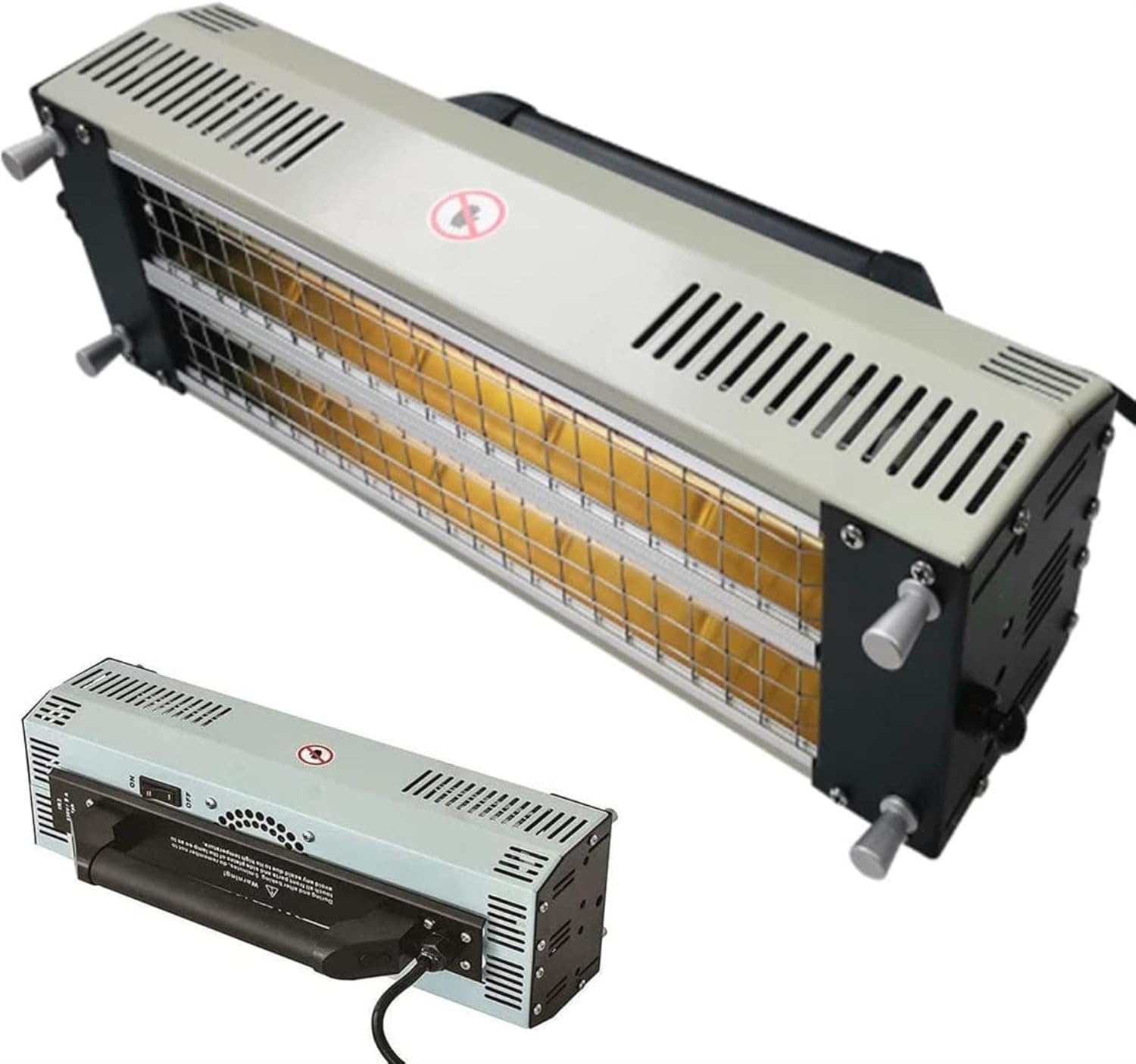 Infrared Paint Curing Lamp 1000W/2000W - Handheld Short Wave Heater for Car Bodywork Repair - 60-70℃, 4m Power Cord, Efficient Paint Drying System