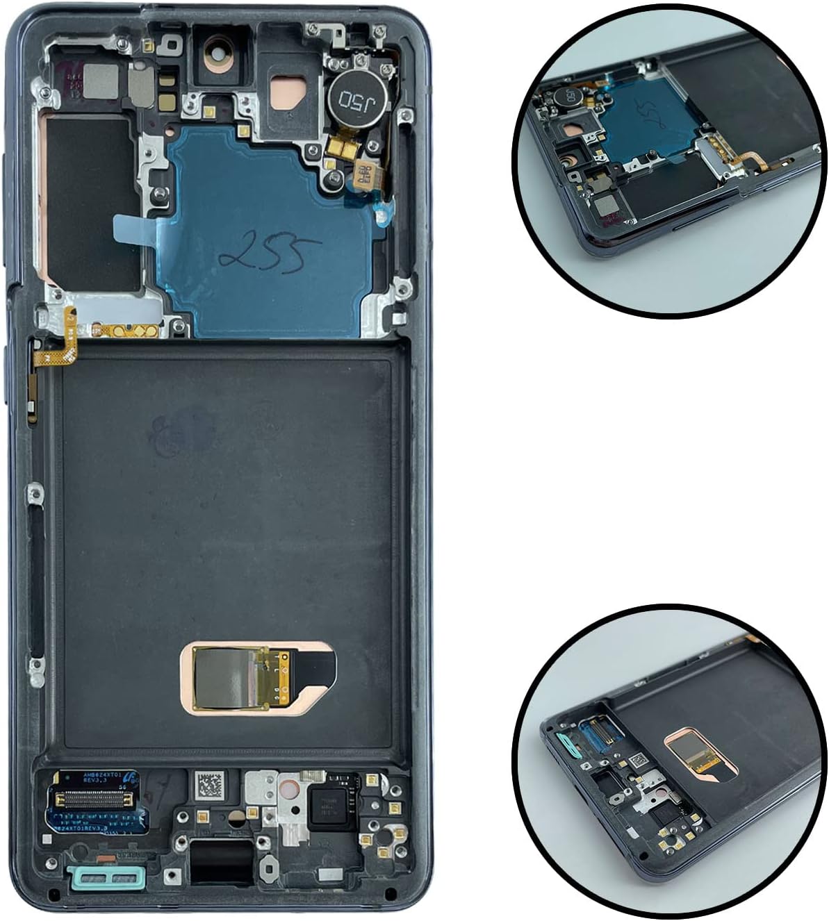 for Samsung Galaxy S21 5G SM-G991U G991U1 G991A G991F LCD Display Touch Screen Digitizer Frame Black Replacement 6.2”