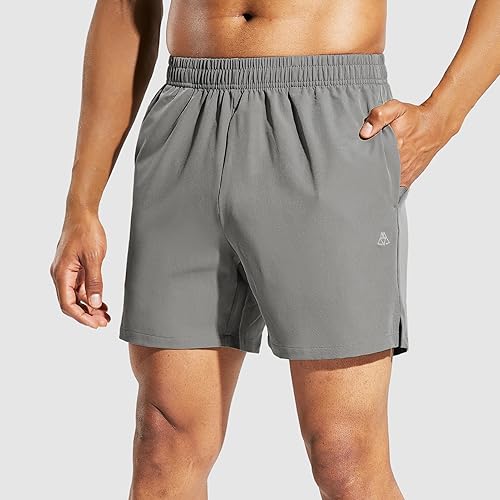 Miniatura 2 de Haimont Pantalones cortos deportivos para hombre de 5 pulgadas para gimnasio, deportes, entrenamiento activo con bolsillos, secado rápido,