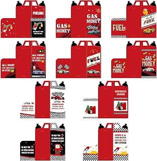 30 Sets Christmas Gas Money Cards Gas Greeting Cards for Cash Funny Money Holder Fuel Can Tree Ornament with Envelopes Stickers for Xmas Mom Dad New Year Party Festive Gifts Decorations