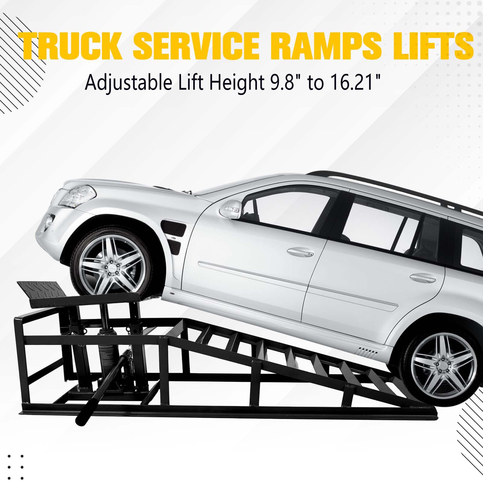 Tilted Ramp Car Tilt Lift 5-Ton Heavy Duty Car Ramps (2-Pack) - Hydraulic Lift ...