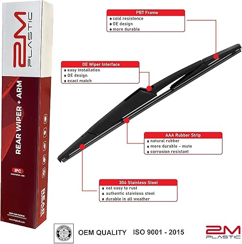 Miniatura 3 de 2M PLASTIC Reemplazo trasero del estilo del OEM de la fábrica de la cuchilla del brazo del limpiaparabrisas para KIA SEDONA 2006 - 2014