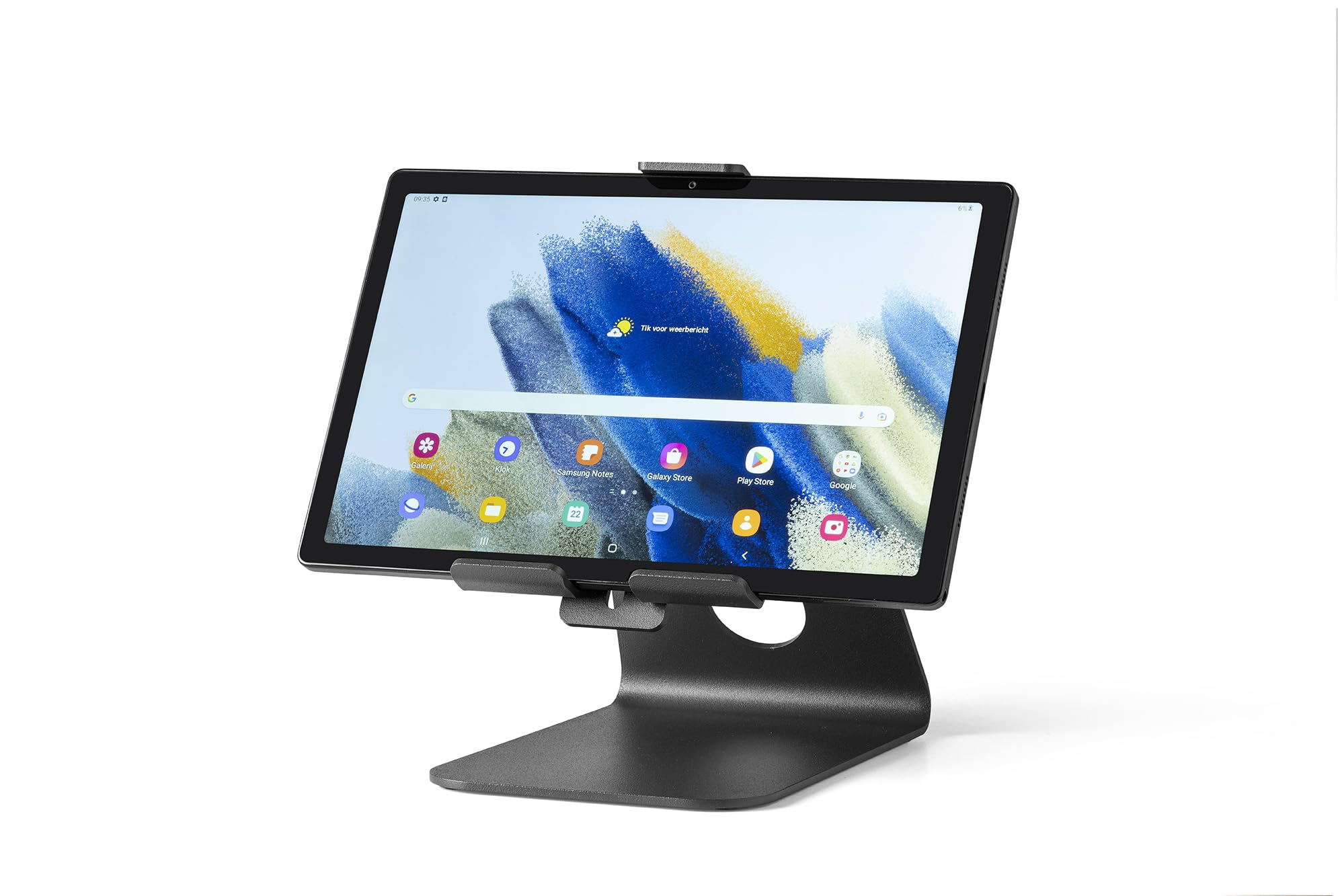 Supporto per Tablet da Scrivania Supporto Universale per iPad & Tablet da 8–13 Pollici – Stand in Metallo Robusto per Ufficio, Cucina & Smart Working – Nero