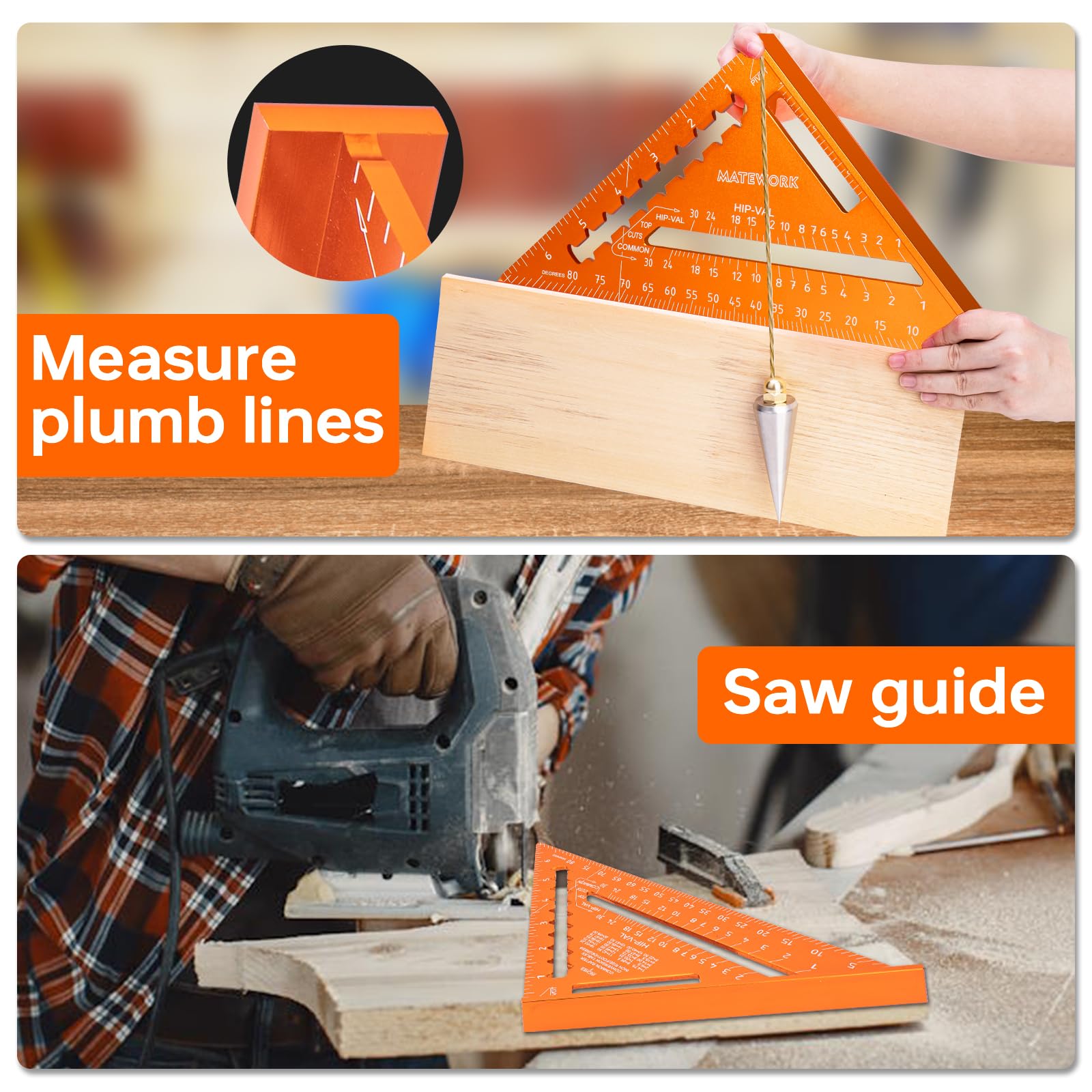 Snapklik.com : Carpenter Square 7 Inch, Rafter Square For Angle Drawing ...