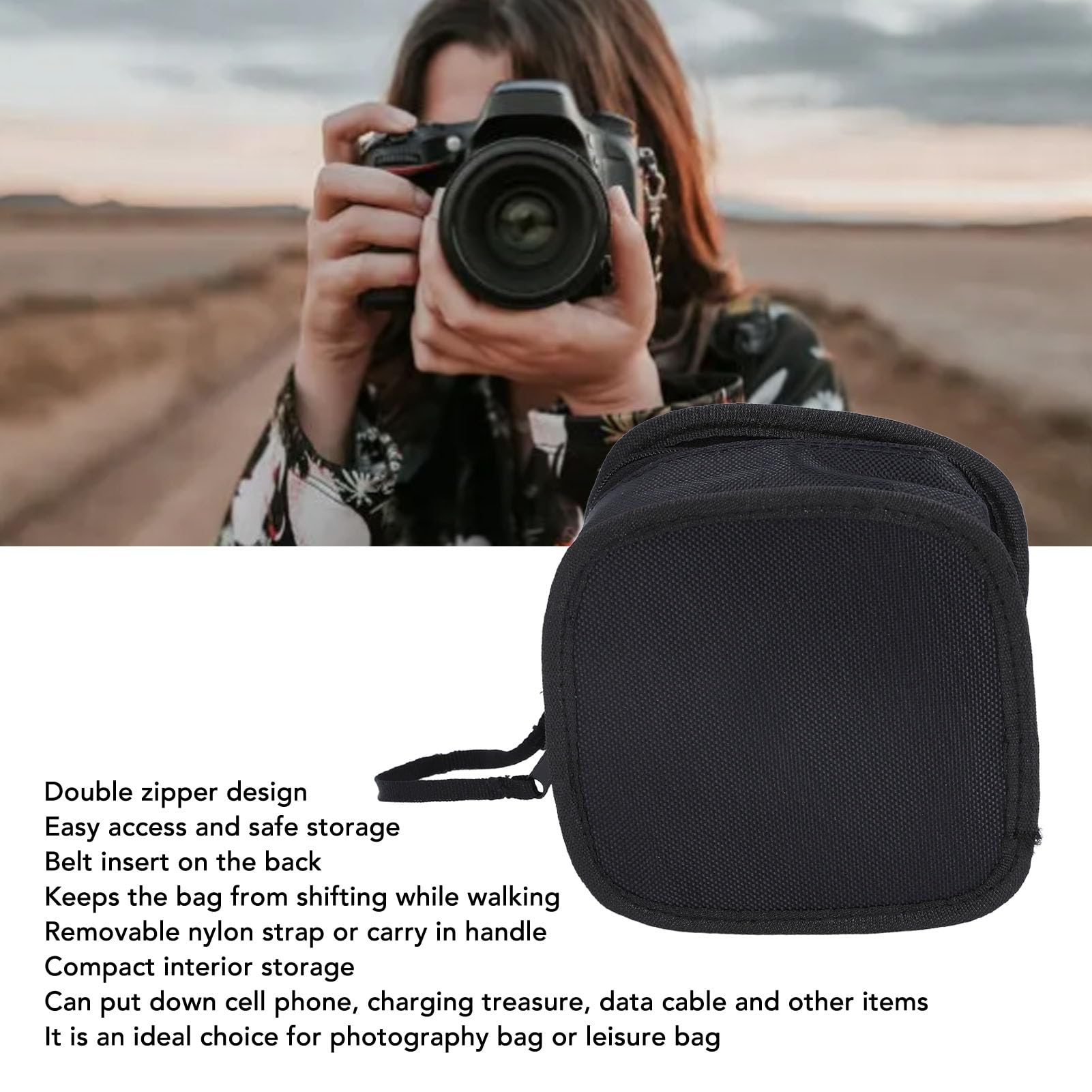 Dpofirs 9 Pockets Hard Shell Lens Filter Bag Up to 95mm, Camera Lens Filter Carry Case, Camera Filter Pouch, Filter Carrying Case for Photography Filter Round Filter