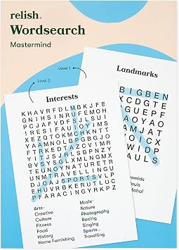 Relish Large Print Word Search Dementia Activities for Seniors, Products & Gifts for Seniors and Elderly