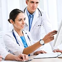 Vista 6 de Reloj de enfermera para mujer, resistente al agua, analógico, de silicona, con segundero, reloj de enfermería