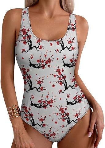 Tummy Control One Piece Swimsuit for Vacation Seaside Beach Swim