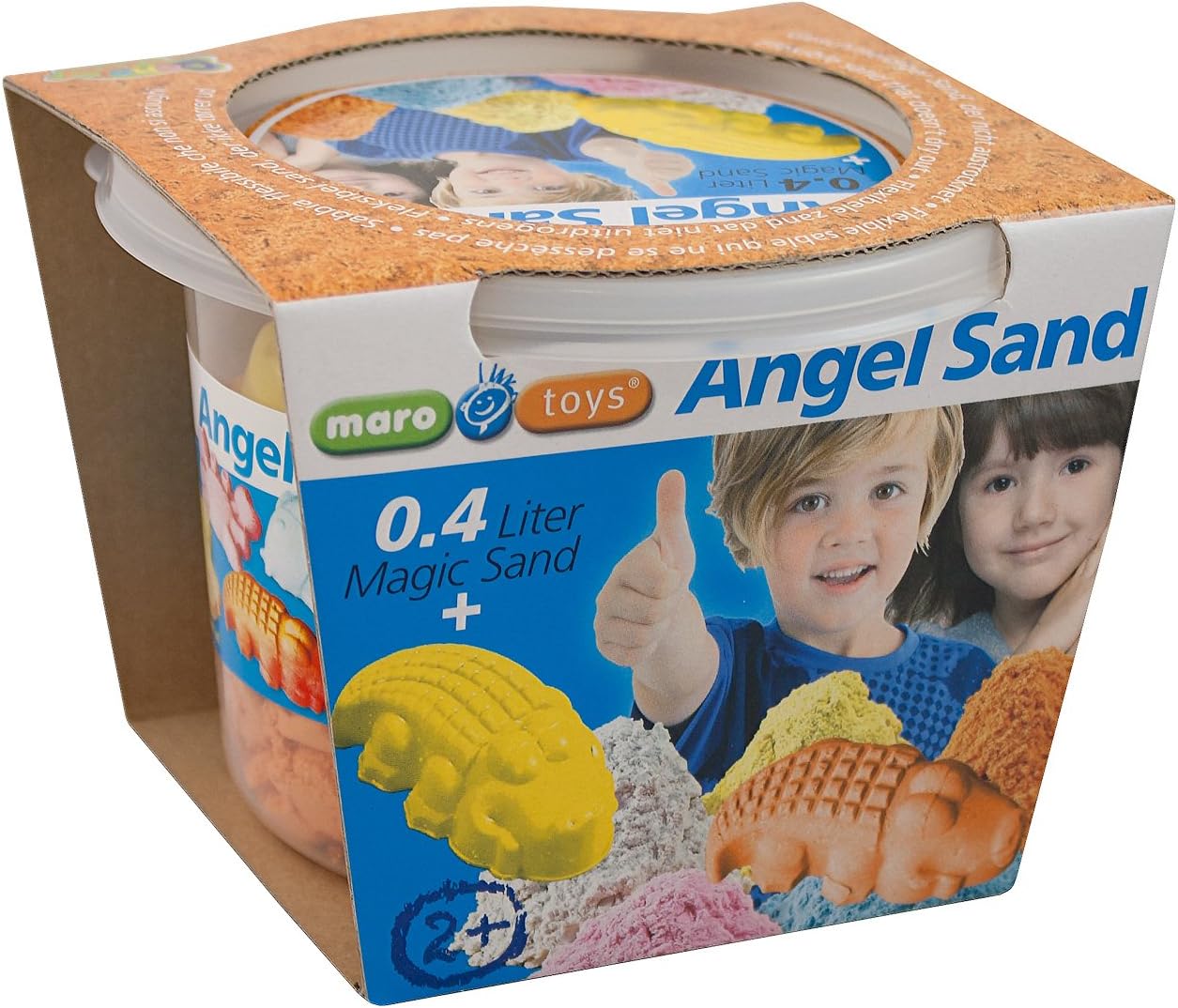maro toys 0.4 Litre Angel Sand Craft with Crocodile Mould (Orange)