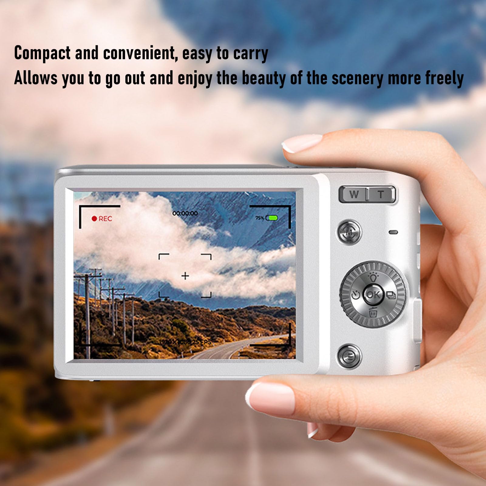 Aparat Cyfrowy 4k 50MP, 4k Kamera do Vlogowania z 2,8-calowym Ekranem LCD, 16-krotnym Zoomem Cyfrowym, Kompaktowym Aparatem Retro z funkcją Anti Shake Autofocus i lampą błyskową