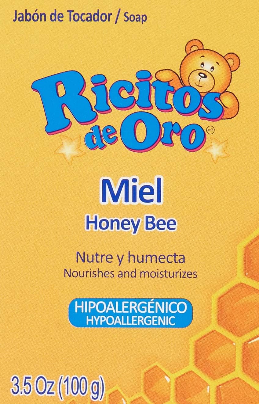 Miel Ricitos de Oro Hand Soap | Hypoallergenic Bar Soap for Baby, Honey Moisturizing Bath Soap; 3.5 Ounces