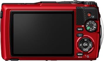 OM System Tough TG-7 Rot - Kamera Outdoor Wasserdicht & Stoßfest F2.0 4K Videoüberwachung 12MP CMOS 4x Zoom Makro-Modus Bluetooth WLAN Nachfolger für Olympus TG-6 Kompaktkamera