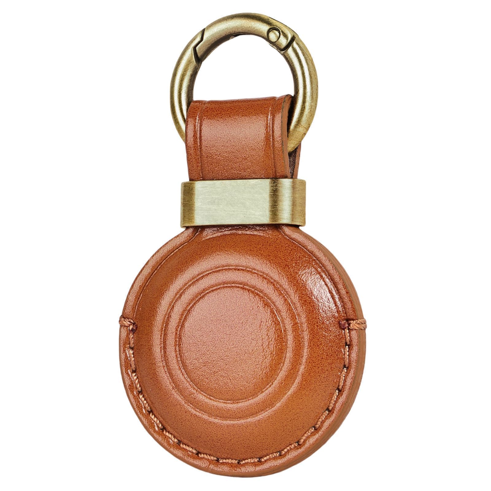 MOLOVA 1|2|4 Pack Leather Holder Keychain for AirTag 2nd Gen (2026) & 1st Gen, Compact Design with Air tag Case, Secure Protective Cover with Ring Car
