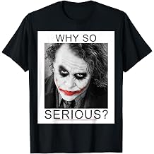 Dark Knight Why So Serious Joker Face Art T-Shirt