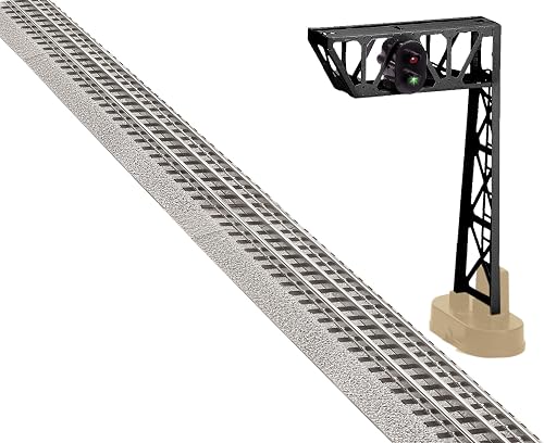 Lionel O Gauge Traditional Single Signal Bridge, Green and Red Lights, Compatible with FasTrack and O/O27 Track Systems