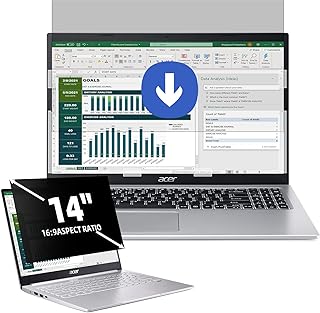 14 Inch Laptop Privacy Screen, Anti Glare Blue Light Privacy Filter, Removable Shield 14in Screen Protector 16:9 Aspect Ratio, Compatible with Lenovo/HP Envy/Dell/Acer/Samsung/Asus/Toshiba