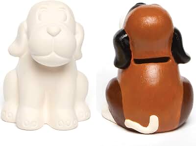 Baker Ross Huchas de Cerámica en Forma de Perro (Caja de 2)