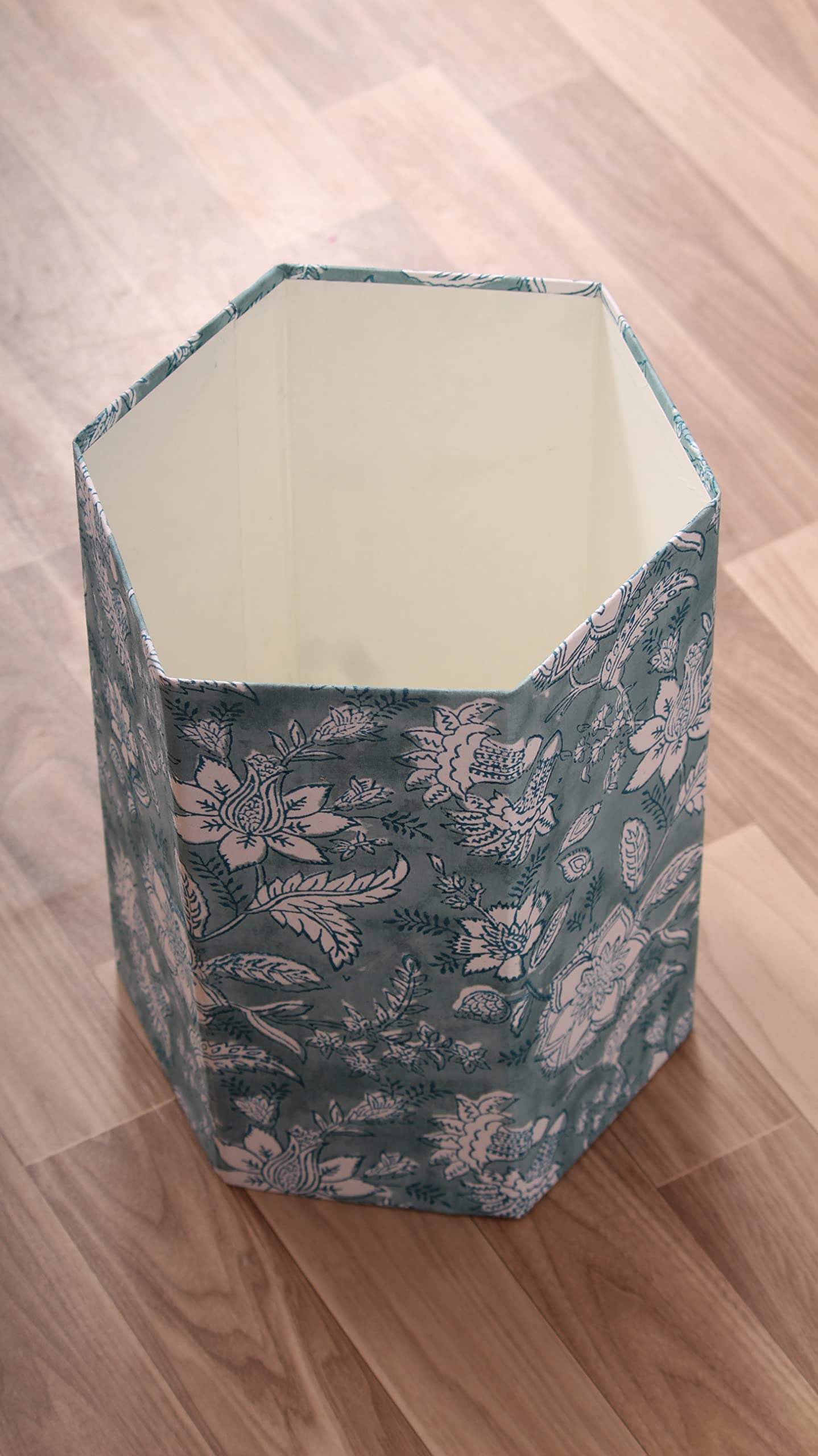 Waste Bin Study Room dustbin Hand Made Printed Waste bin Cardboard Trash cans for Events, Small Recycle bin Decorative Dust Bin Trash Can Printed Card Board Handmade Dust Bin